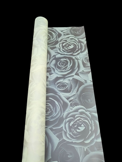 PAPEL COREANO TEXTURA ROSAS