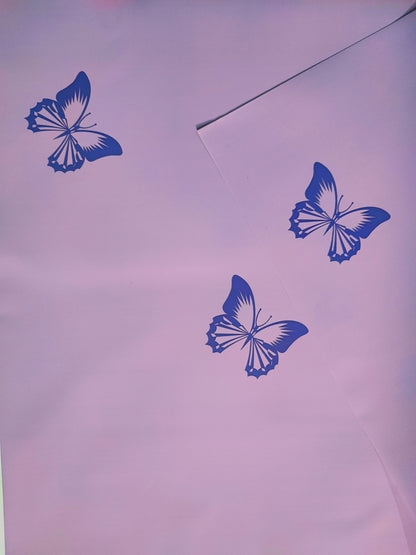 Papel coreano mariposas color lila