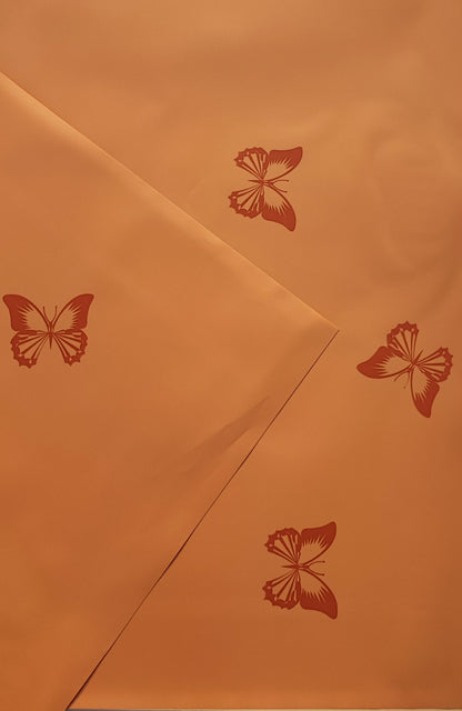 Papel coreano mariposas color naranja
