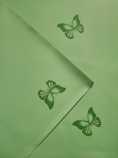 Papel coreano mariposas color  verde