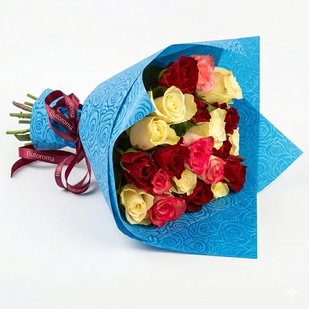 PAPEL GOFRADO ROSAS