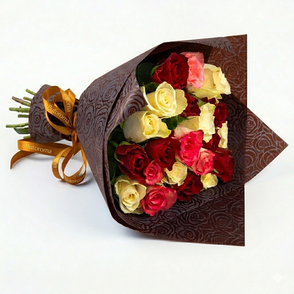 PAPEL GOFRADO ROSAS