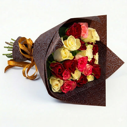 PAPEL GOFRADO ROSAS