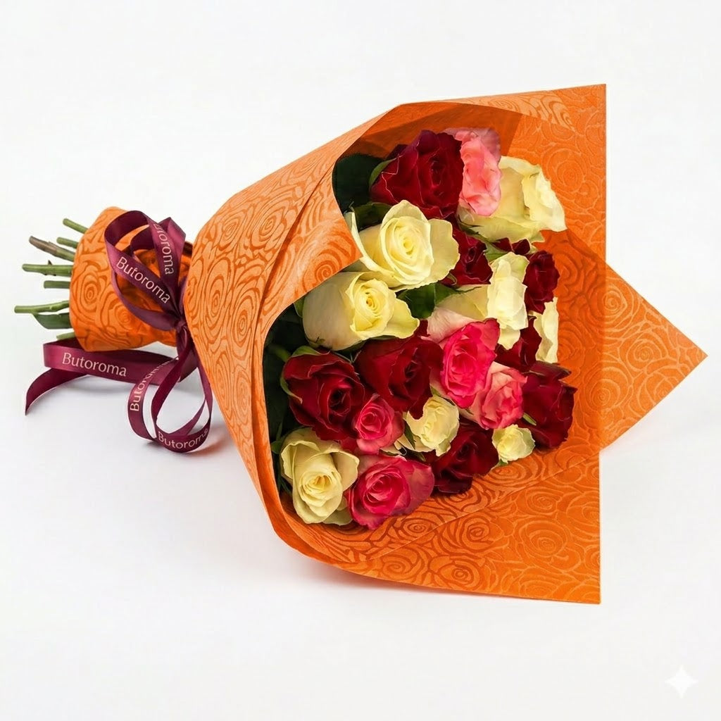 PAPEL GOFRADO ROSAS