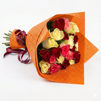 PAPEL GOFRADO ROSAS
