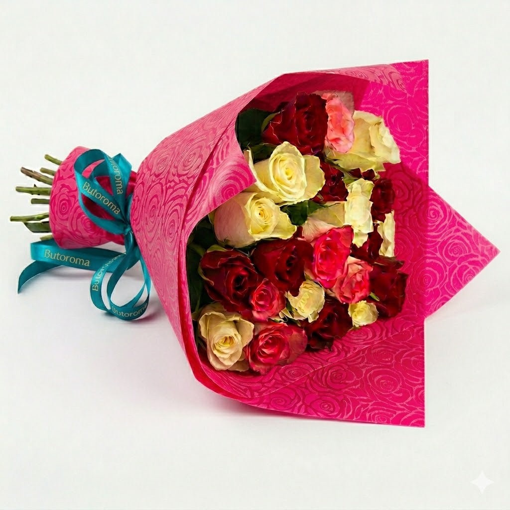 PAPEL GOFRADO ROSAS