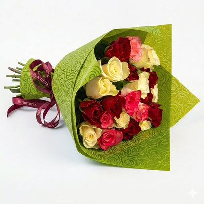 PAPEL GOFRADO ROSAS
