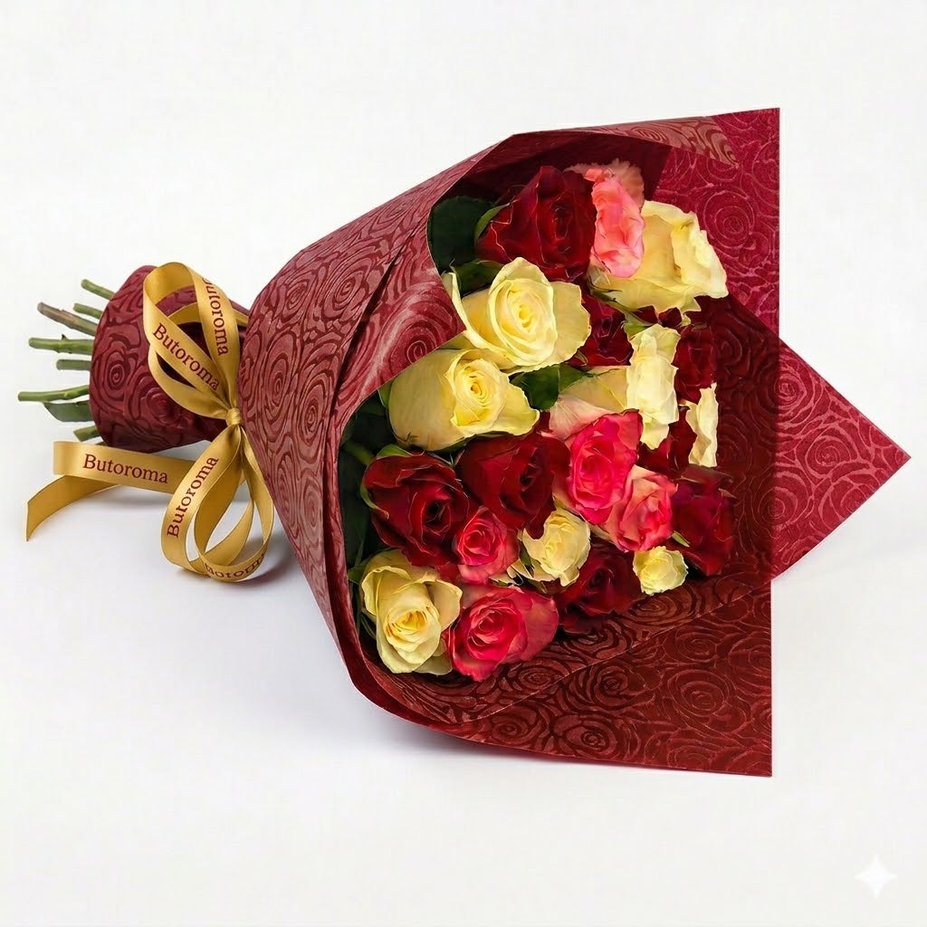 PAPEL GOFRADO ROSAS